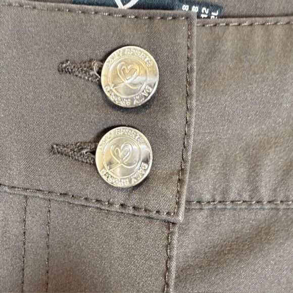 Daily Sports Women's Brown Golf Pants Straight Leg Silver Hardware Size 8 - Picture 4 of 14
